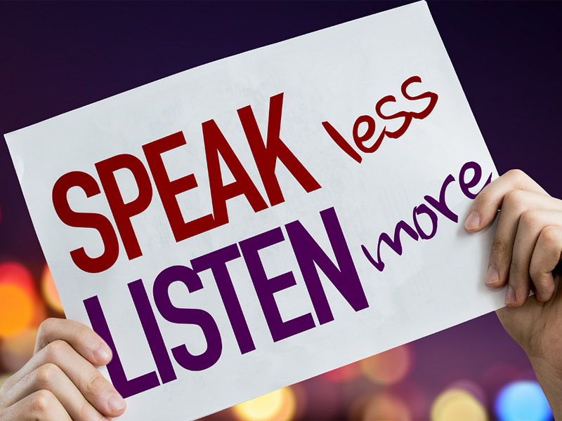 Listening is a kind of strength